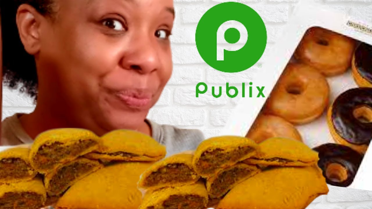 PUBLIX BAKERY🛒JAMAICAN BEEF PATTIES🍔 + BAKERY PUBLIX DONUTS 🍩 Eating