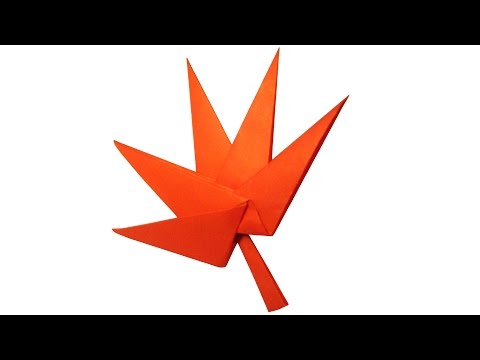 Схема кленового листа оригами