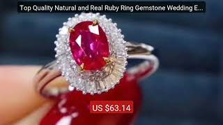 Top Quality Natural and Real Ruby Ring Gemstone Wedding Eng... â€” Top Pick 2026 | Unbeatable Price!