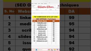 PDF Submission Site List |Off Page SEO Techniques ❤️ #offpageseo #searchengineoptimization #pdfsite
