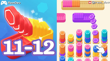 Color Sort Frenzy: Pencil Stack Color Sort Level 11 & 12 Challenge