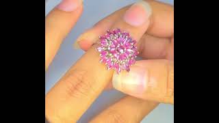 Pink sapphire lotus ring
