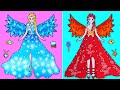 Paper Dolls Dress Up - Competition Fire and Frozen Elsa Princess Dress - Barbie Story & Crafts
