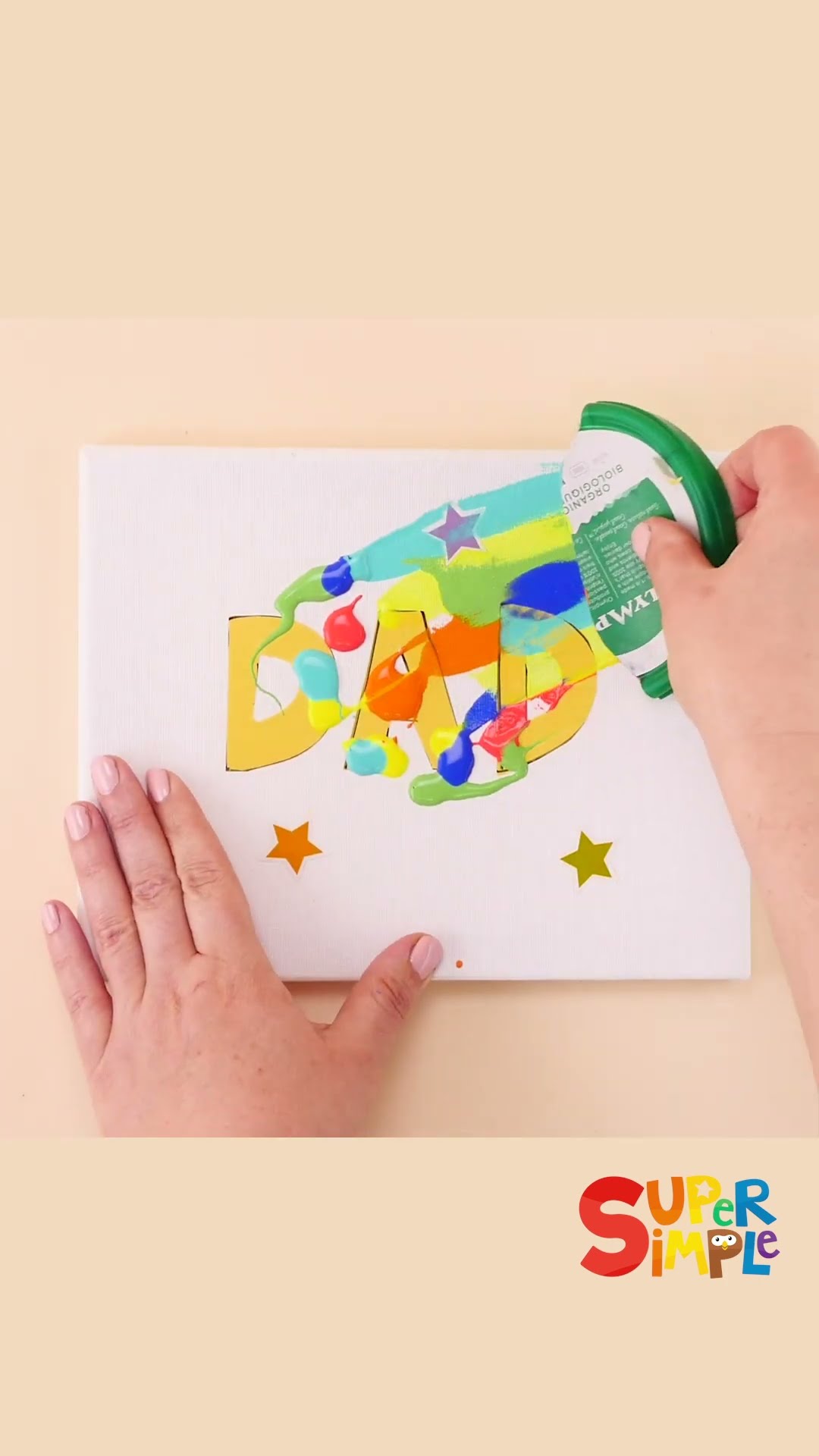 Cool Father's Day Craft Idea! #fathersday #artsandcrafts #stencilart #shorts