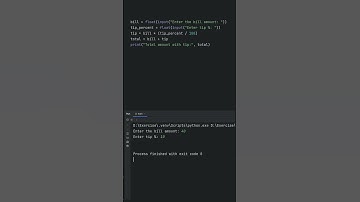 Tip Calculator 💸 | Real Life Python Project in Telugu + English | Python Shorts
