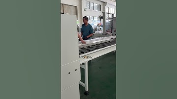 Heat shrink packaging machine for door panel,floor packing machine #packagingmachine #factory