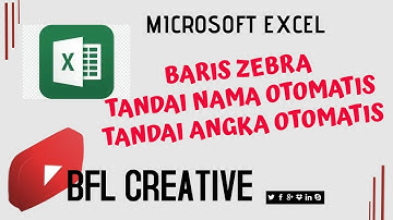 Cara Membuat Baris Zebra di Excel  | Menandai Nama/Angka | Conditional Formatting di Excel
