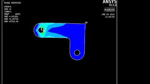 ANSYS Static Analysis of a Corner Bracket - von Mises Stress