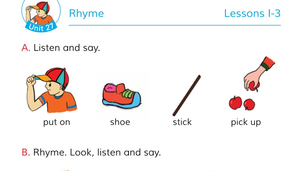 Class 1 English | Unit 27 | Rhyme - YouTube