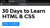 30 Days to Learn HTML & CSS (Full Course) - YouTube