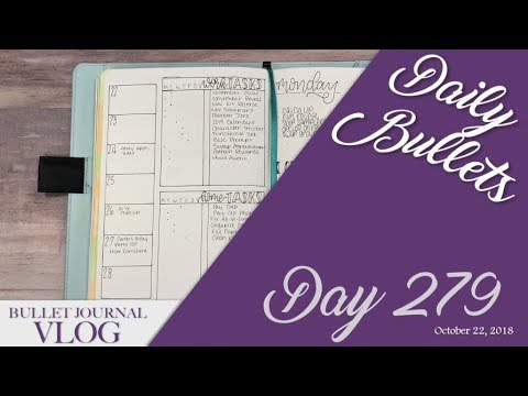 Daily Bullets | Bullet Journal Vlog Day 279 | Emotional | October 22, 2018 cindy guentert-baldo podcast