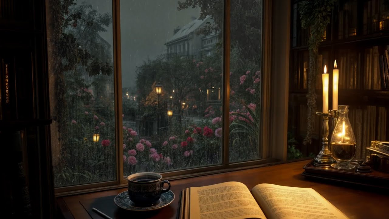 Soft Rainy Night at the Window 🌙 Sleep & Focus Ambience
