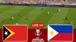 [LIVE] TIMOR LESTE vs PHILIPPINES AFC ASIAN CUP 2027 QUALIFIERS Full Match - Video Game Simulation