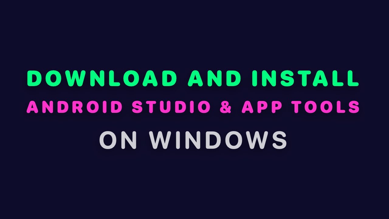 How to Download and Install Android Studio & App Tools (2024) - YouTube
