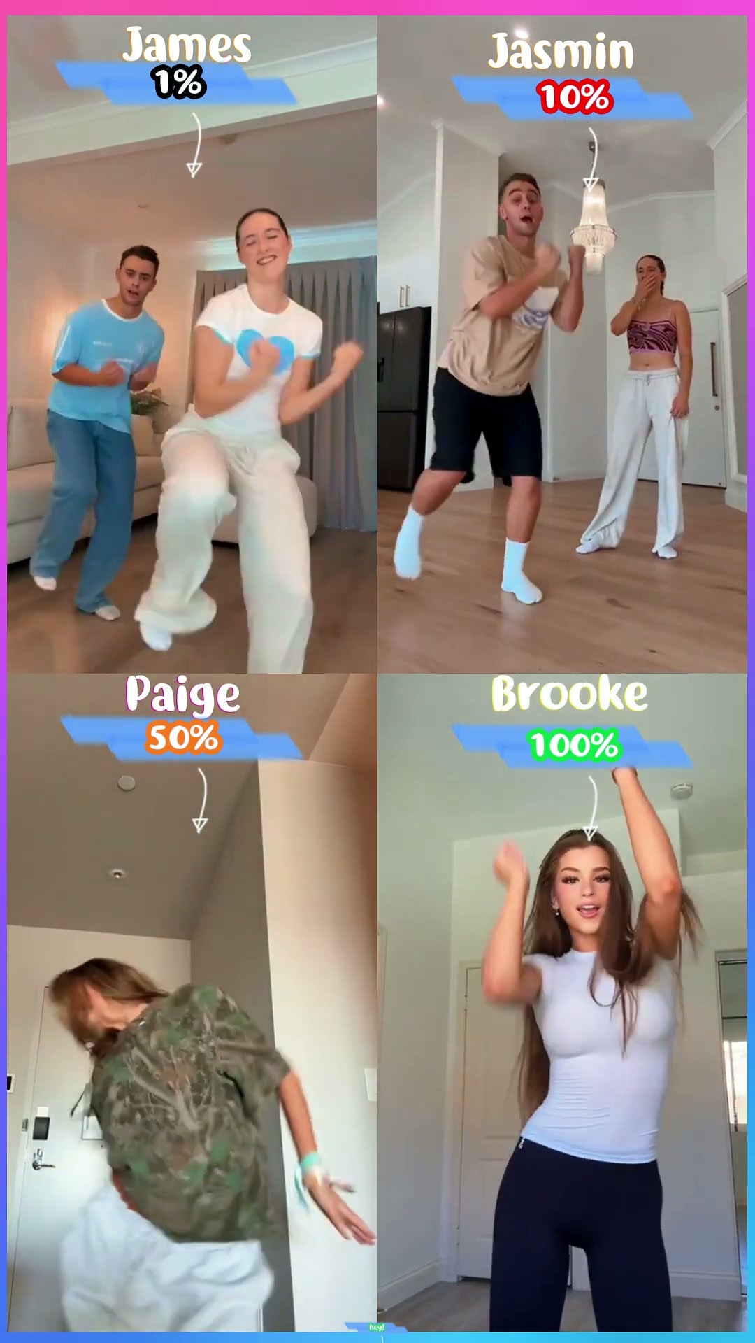 DID YOU GET THE MEMO ?? James x Jasmin x Paige x Brooke #dance #trend #viral #couple
