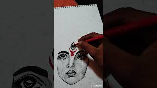 🙏durga maa👉 beautiful pencil sketch #art #sketch #shorts