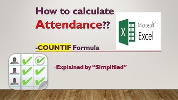 Attendance sheet calculation in #msexcel  by using #countif  formula #attendancemanagement #countifs