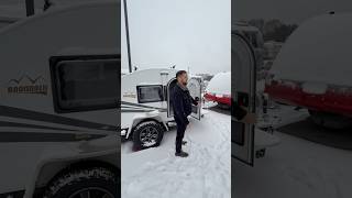 Winter Storm Teardrop Camper - 2022 NuCamp TAG XL Boondock Trailer