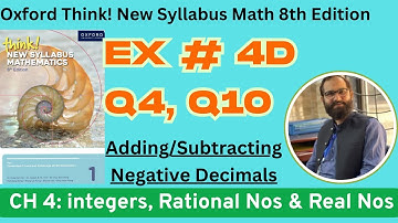 Exercise 4D Question 6, Question 10 Oxford Think New Syllabus 8th Edition Math D1 Solutions