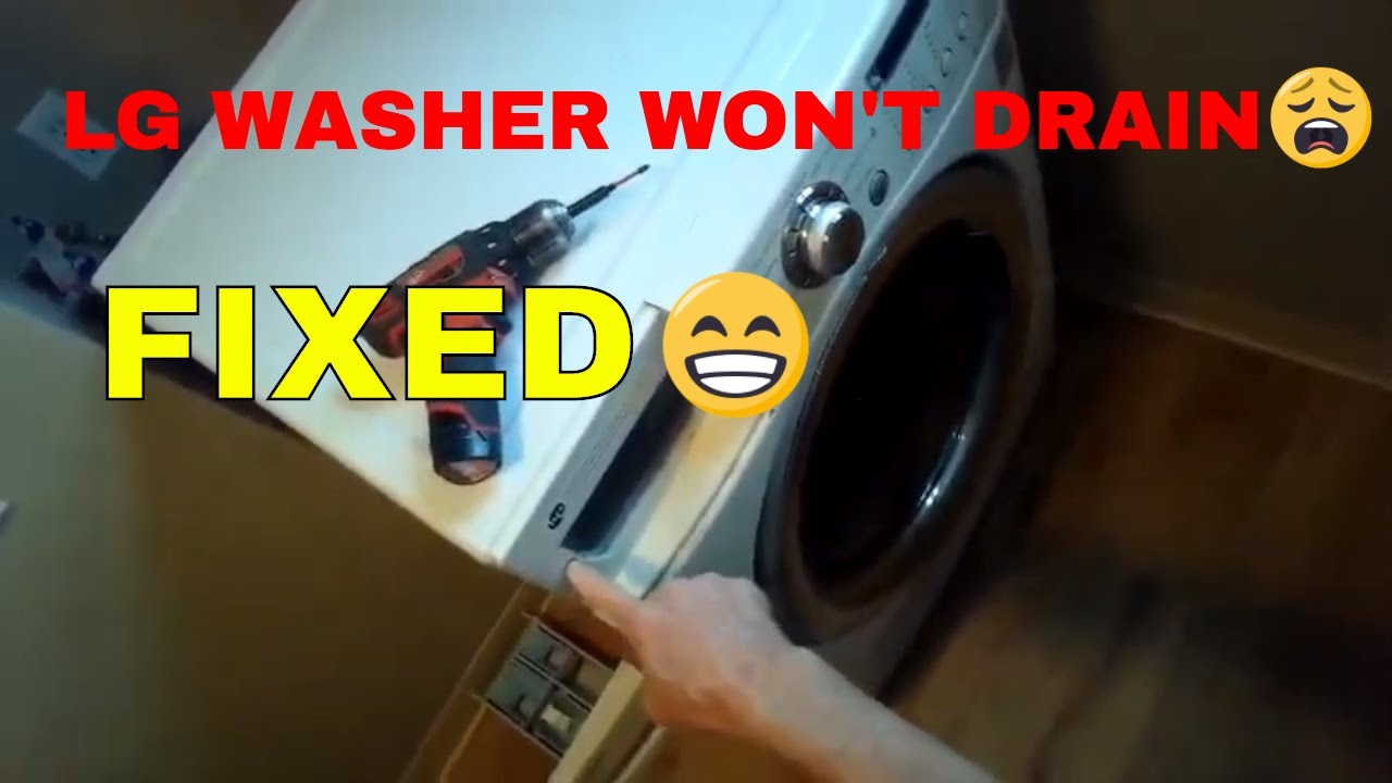 LG WASHER WON’T DRAIN (FIXED) - YouTube