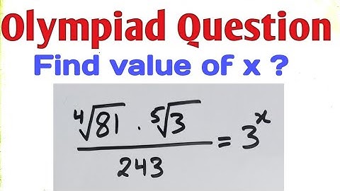 Find value of x |Simple Olympiad question