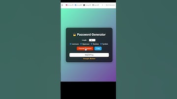 🚀 Create a Super Strong Password in 10 Seconds! 🔐 | JavaScript Mini Project 34/100 #shorts