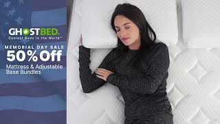 GhostBed Memorial Day Sale - 50% Off Mattresses, Adjustable Bases, Pillows, and More