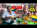 Comiendo en el FAMOSO MERCADO CALLEJERO BAZURTO en CARTAGENA 🇨🇴 *LA REALIDAD de COLOMBIA* ⚠️