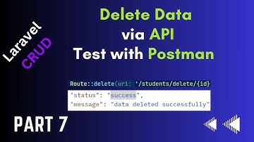 How to Delete Data from Database via API in Laravel Using Postman | Laravel CRUD Tutorial Part 7