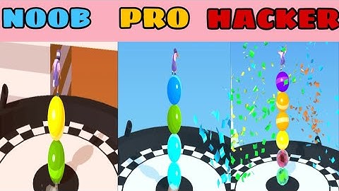NOOB vs PRO vs HACKER in Stack Rider - All Levels Gameplay, New Game (Android, iOS)