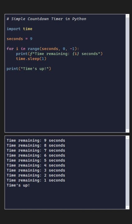 Countdown Timer in Python #countdown10seconds #pythonprogramming - YouTube