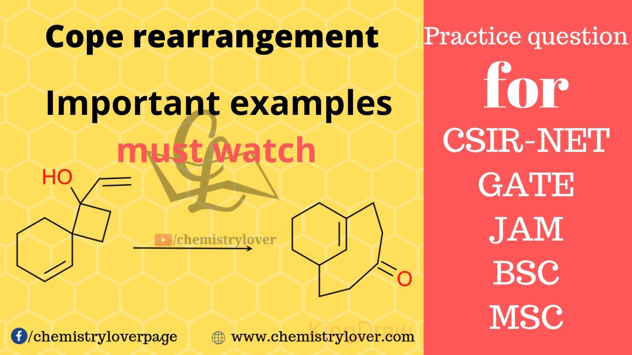 Important examples of Cope rearrangement: CSIR-NET, GATE, JAM - YouTube