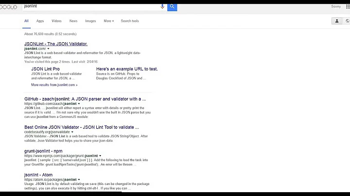 Easiest way to validate JSON using JSONLint