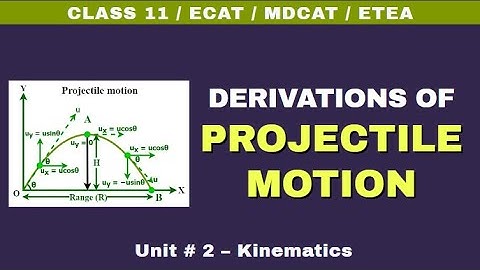 Derivation of Projectile Motion | Total time of flight, Maximum Height , Horizontal Range -#TP11 24
