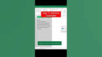 Two ways to remove duplicates in Excel #12daysofspreadsheets
