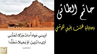 حاتم الطائي : وَعاذِلَةٍ هَبَّت بِلَيلٍ تَلومُني