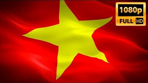 ‎Vietnamese flag video waving in wind. Realistic Hanoi Flag background. Vietnam flag Full HD