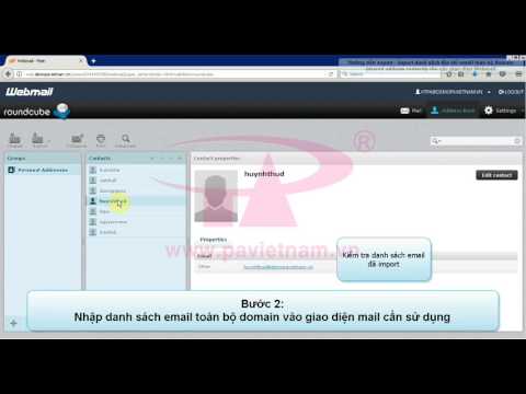 Hướng dẫn - Export and Import Address Book on Mail server cPanel | P.A Việt Nam