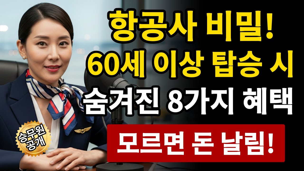 항공사 절대 안 알려주는 비밀! ✈️ 60세 이상이면 무조건 누려야 할 ‘8가지 특권’! 놓치면 돈만 버립니다!