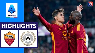 Highlights AS ROMA vs UDINESE | Phối hợp ghi bàn hoa mỹ, Lukaku làm tường cực hay - Dybala chói sáng