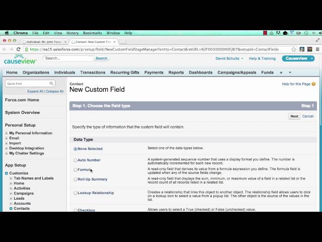 Causeview Application Customizations