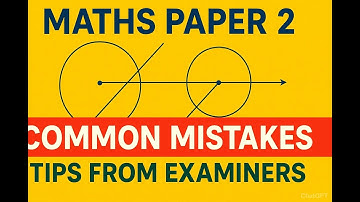 COMMON MISTAKES MATHS PAPER 2