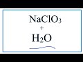 Sodium Chlorate Dissociation Concepts