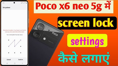 Poco x6 neo 5g mobile me screen lock kaise lagaye/how to set screen lock in settings poco x6 neo 5g