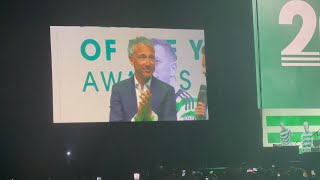 HENRIK LARSSON ALMOST BREAKS DOWN AFTER RECEIVING AWARD 20th CELTIC PLAYER OF TH YEAR AWARDS !!!