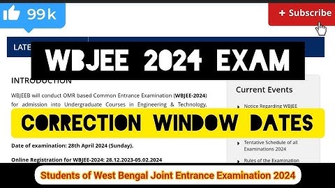 "WBJEE 2024 :- CORRECTION WINDOW DECLARE DATE 📅 HOW TO MAKE EDIT IN FORM."
