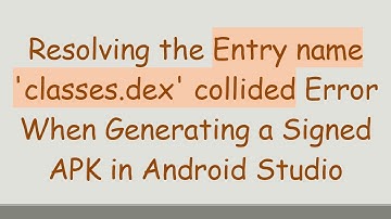 Resolving the Entry name 