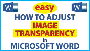 How To Adjust The Transparency Of A Picture In Microsoft Word | 365 |