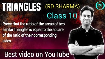 Prove that the ratio of the areas of two similar triangles are equal to the ratio of the squares of
