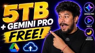 Get 5TB Google Drive + Gemini Pro + Veo 3 + Nano Banana FREE! 2026 5TB Google Drive Storage for FREE screenshot 3